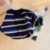 Cardigan Childrens Cute Bear Sweater Autumn and Winter Baby Striped Pullover Bottoming Shirt Boy Girl Cartoon Fashion Soft Sweaters 231012