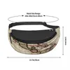 Waist Bags Map Of The Americas Bag Vintage Hiking Unisex Pack Polyester Fashion