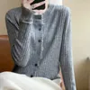 Misto lana da donna Autunno Inverno Cardigan in cashmere da donna stile 2023 Cappotto maglione tinta unita 231011