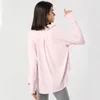 Actieve shirts Dames Yogashirt met lange mouwen UPF50 Zonnebrandcrème Stof Workout Blouse Los ademend Sneldrogend Gym Running Top Dames