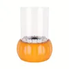 1pc Real Fire Huge Pumpkin Alcohol Lantern Light, Indoor Fire Pit Mini Alcohol Lantern, Fireplace Glass Table Accessory, Personal Fireplace, Indoor & Outdoor Camping