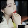 Luxury Green Crystal Irregar Gold Rings For Woman 2021 Neo Gothic Jewelry High Level Set Accessories Korean Fashion Dhgarden Otizy