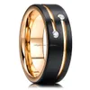 Fashion 8Mm Tungsten Carbide Ring Black Celtic Dragon Blue Carbon Fibre Men Wedding Band Dhgarden Otlyf