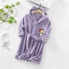 Handdoeken Gewaden Baby Jongens Meisjes Badjas Cartoon Tijger Capuchon Kinderen Nachtkleding Gewaden Winter Warm Casual Kinderpyjama Lange Mouw Kid RobesL231121