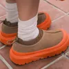 جديد أستراليا مصمم الرجال تسمان الطقس الهجين الهجين زلة الكستناء على صوف لامب Tazz Slipper Boots Women Winter Platform أحذية القطن M1028