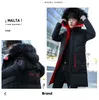 Men's Down Parkas Winter Jacket Cotton Coat Long Section Trend Youth Handsome Camouflage Clothes Casual 231011