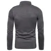 T-shirts pour hommes gris homme à manches longues T-shirt solide en coton t-shirts décontractés