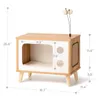 Cat Beds Furniture Mewoofun Cat House Wooden Condo Bed Indoor TV-Shaped Sturdy Large Luxury Cat Shelter Furniture with Cushion Cat Scratcher US 231011