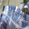 Nouveau 10x17.5cm feuille d'aluminium transparent valve refermable fermeture à glissière en plastique emballage de détail pack sac serrures avec un sac à fermeture éclair emballage de détail