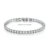 Tennis Women Bransoletka Tennis Single Row Cz Diamonds 4 mm okrągły łańcuch wiertarki bioder biżuterii 5550620 Biżuteria bransoletki