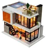 Poppenhuisaccessoires Houten meubels Diy Miniatuurdoos Puzzel Monteer 3D Miniaturas Poppenhuissets Speelgoed voor kinderen Verjaardagscadeau 231012