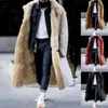 Männer Wollmischungen Herbst und Winter 2023 Wildleder Plüsch Herren Mantel Einfarbig Langarm Warme Fleece Jacke Frauen Mäntel 231011