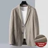 Costumes pour hommes Hommes Hiver Marron Costume en velours côtelé Blazer à manches longues Boutonné Haut rayé Garçons Vintage Casual Veste Oversize Xxxl