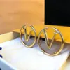 Mode Gold Hoop örhängen för Lady Women Party Luxury Ear Pendants Bröllopsälskare gåva jubileumsengagemangsmycken för brud336b