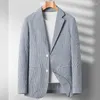 Men's Suits Trend High-end Handsome Casual Stool West 2023 Spring And Summer Youth Fashion Micro Wrinkle Bubble Suit Jacket