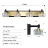 Luminária LED para banheiro de cristal moderno com 4 luzes sobre luminárias de parede para banho de espelho