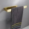 Towel Racks Golden Bathroom Towel Holder Rack Bar Kitchen Roll Paper Hand Towel Hanger Self Adhesive Storage Shelf Home Organizer No Drill 231012