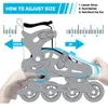 Pattini a rotelle in linea Sepatu roda dalam wanita dengan ukuran yang dapat disesuaikan Mint 231012