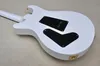 Factory Custom White Electric Guitar met Maple Top, Ebony Fletboard, Abalone Fret Inlay, HH Pickups, CA