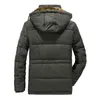 Мужские пуховые парки, плюшевая и плотная зимняя хлопковая куртка с капюшоном, простая приталенная большая ветрозащитная куртка средней длины 231011