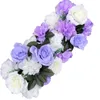 5pc Artificial Rose Flower Row Wedding Stage Decoration Bakgrund Simulering Silk Fake Flowers Diy Holiday Party Hotel Display