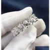 Solitaire Ring 925 Sterling Sier Drop Shaped Cut Row Diamond Platinu Moissanite Engagement Wedding Band Rings for Women Gift192Q9085795 DHSGC