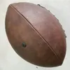 Pelotas Deporte al aire libre Pelota de rugby Pelota de fútbol americano Vintage PU Tamaño 9 para adolescentes universitarios Entrenamiento / Decoración 231011