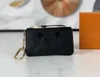 Kadın Tasarımcı Cüzdan Luxurys Fermuar Para Çantalar Kahverengi Çiçek Mektubu Küçük Kart Tutucu Yüksek kaliteli Kadın Moda Cüzdanları Ekose Mini Anahtar Kılıf Kutu Toz Çantası