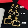 Delikatne litery projektantek Kolczyki Charm Women Golden Ear Hoops Okrągłe koło Alphabets Studs Birthday Christmas Gifts With Box279Q