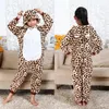Pigiama per bambini Cartoon Leopard Kigurumi Sleepwear Con cappuccio Abbigliamento per la casa Pigiama Bambini Tutina Costumi Cosplay Ragazzi Ragazze Pigiama Unicorno 231012