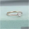 Pierścienie dla kobiet minimalistyczny słodki kształt serca cyrkon 3 kolor cienki palcem Pierścień Propozycja imprezowa biżuteria mody KBR014 Dhgarden OTTC2