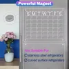 Awards Fridge Magast Aimant Sticker Calendar Board Planner Renusable Magnetic Schedule Menu de message acrylique transparent 231011