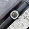 2023 Nieuwe luxe herenhorloges Automatisch mechanisch horloge met drie steken diameter Mechanisch horloge van hoge kwaliteit Europees topmerk Horloge lederen band Holle stijl