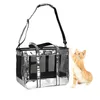 Cat Carriers Crates Houses EDENPETZ Breathable Pet Dog Cat Carrier Mesh Leather Fashion Large Travel Puppy Kitty Carry Bag Shoulder Handbag YQ231012