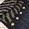 여자 재킷 TY0881 패션 여성 코트 2023 활주로 고급 유럽 디자인 파티 스타일 의류