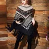 Châles femmes Style ethnique orné Poncho frange chaud Plaid surdimensionné Capes cachemire Pashmina femme Cape manteau 231012