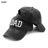 Ball Caps KOEP MOM And DAD Baseball Cap Fishing Caps Men Outdoor Women Washed And Worn Pregnancy Announcement Hats 3D Embroidery YQ231012