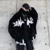 Parkas pour hommes Hybskr hiver veste en laine d'agneau Harajuku mode décontracté motif surdimensionné mâle épaissir chaud Parkas Hip Hop manteau ample 231011