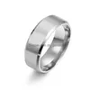 Bagues noires en acier inoxydable pour femmes, bague de mariage pour hommes, bijoux largeur 6 mm Dhgarden Ot5Sy