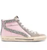 Designer nieuwe release mid slide star hightop gouden sneakers van de beste merken van italië modieuze roze goud glitter met klassiek wit vies 36-45