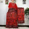 Etniska kläder 2023 Senaste Dubai -stil murverkstryck Floral Big Scarf Dress Summer Kort ärm Islam Kvinnliga afrikanska avslappnade slitage