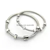 Bangle Europe Europe America Style Mężczyźni Lady Women Titanium Steel Grawed CA Letter Spiral Surg Bransoleta 4 Color3548180 Jewel Dhykq