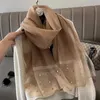 Scarves Luxury Brand Women Fashion Scarf Plain Solid Silk Linen Shawls Summer Lady Bandanas Foulard Hijab 231012