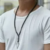 Chokers Tailxy Classic Pendant Necklace For Men Handmade 6mm Beads Jewelry Gift Drop 231012