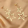 Boucles d'oreilles pentagramme multicouches, à la mode, personnalisées, épissage Simple, cadeaux pour femmes, vente en gros, 2023