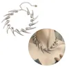 Pendanthalsband R2LE Hip Hop Thorny Collar Necklace Punk Pepper Fringe Charm Choker Fashion Jewelry Halloween Streetwear