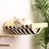 猫家具スクラッカー猫ハンモックの壁に取り付けられたベッドペット木製家具子猫壁棚セット猫の止まり猫のスクラッチ登山ポストキャットツリーハウスおもちゃ231011