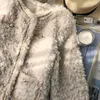 Futro kobiet sztuczne futro francuskie pachnące pachnące wełniane płaszcz jagnięcy krótka zagęszczona damska okrągła szyja jesienna zimowa kurtka 231011