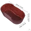 Cupcake 1000Pcs / Set Papier Cuisson Tasse Muffins Cupcake Liners Ovale Gâteau Pain Plateau Graisse Preuve Jetable Et Recyclable Kdjk2302 Accueil Dhjrd