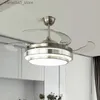 Plafonnier 42''Ceiling Van LED LED DIMMable DIMMable Retractable Blade Chandelier avec télécommande + 3 Color Q231012